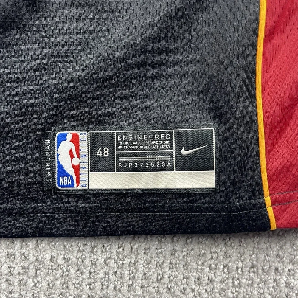 Jimmy Butler #22 Miami Heat Nike Jersey Men Large 48 Black Red Swingman NBA